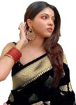 Elegant Beauty in Every Drape – C J Enterprise Women’s Kanjivaram Art Silk Saree
