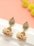 Timeless Elegance for Every Occasion – Zaveri Pearls Antique Gold Tone Traditional Jhumki Earrings