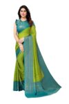 Elegant & Lightweight – Bee M Pee Designer Plain Chiffon Brasso Saree with Blouse Piece, Perfect for Festive & Casual Wear
