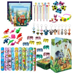 MONKEYTAIL 80 Pcs Jungle Safari Animal Combo Pack as Birthday Return Gifts for Kids