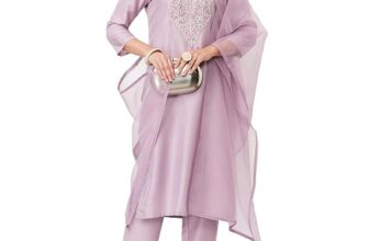 Elegant Comfort with Style – Amazon Brand – Myx Women’s Embroidered Kurta Pant Set with Dupatta