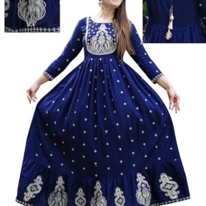 DSS FASHION Women Embroidery Cotton Rayon Anarkali Kurta