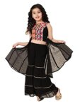 Elegant & Comfortable Choice – A.T.U.N. Girl’s Polyester Embroidered Sleeveless Kurta and Sharara Set is a Must-Have for Festive Celebrations