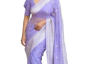 Timeless Elegance – Sugathari Women’s Black Banarasi Kanchipuram Art Silk Saree