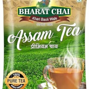 Bharat Chai Gold Label 250 gm, Premium Assam Teas With Gently Rolled Aromatic Long Loose Leaves, Rich & Aromatic Chai, Assam Black Tea Powder | Single Origin CTC Kadak Chai Patti