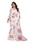 Elegant Sophistication Redefined – Yashika Women’s Chanderi Floral Digital Print Saree with Unstitched Blouse Material