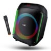 boAt PartyPal 220 Bluetooth Party Speaker w/ 80 W Signature Sound, RGB LEDs, Up to 6 hrs Playback, BT v5.3, AUX & USB Port, Wireless Mic, Bass & Treble EQs, TWS Mode(Midnight Black)