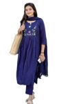 Elegant Comfort Redefined – KLOSIA Women Printed A-Line Kurta and Pant Set with Dupatta