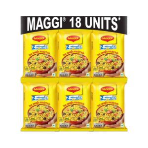 MAGGI 2-Minute Instant Noodles, Masala Noodles With Goodness Of Iron, Made With Choicest Quality Spices, Favourite Masala Taste, 1.26kg Pouch (Pack of 18, 70 g each)
