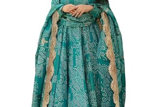 Grace Meets Comfort! – Pinkmint Women’s Bandhani Print Flared Anarkali Muslin Kurta Set: A Perfect Blend of Elegance & Tradition