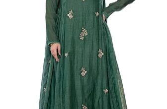 Elegant Charm Redefined – KLOSIA Women’s Embroidered Anarkali Kurta Set with Dupatta is a Perfect Blend of Grace and Comfort