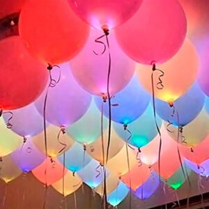 Party Propz LED Balloons For Birthday Decoration - Pack of 25 Pcs Light Balloons for Birthday | LED Balloon for Decoration | Light Balloon | Multicolour (Latex)