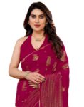 Elegant Grace Redefined – SIRIL Women’s Georgette Foil Printed Saree