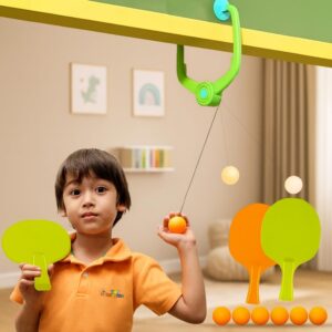 Toy Imagine Door Hanging Table Tennis Trainer for Kids | Indoor Ping Pong Game Set with 2 Rackets and 5 Balls | Fun Sports Toy for Boys and Girls Ages 5 Plus | Safe Non-Toxic Indoor Play Activity