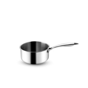 Vaya Hautechef Triply Stainless Steel Sauce pan/Tea pan 14cm, 1.2L – Induction & Gas Compatible, Durable & Non-Toxic Cookware for Milk, Tea, and Sauces