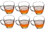 Glass Tea Cup Set of 6 (140 mL) – Heat-Resistant, Lightweight & Durable | Transparent Elegance for Daily Use
