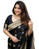Elegance Redefined – SIRIL Women’s Soft Banarasi Silk Jacquard Saree is a Perfect Blend of Tradition and Luxury